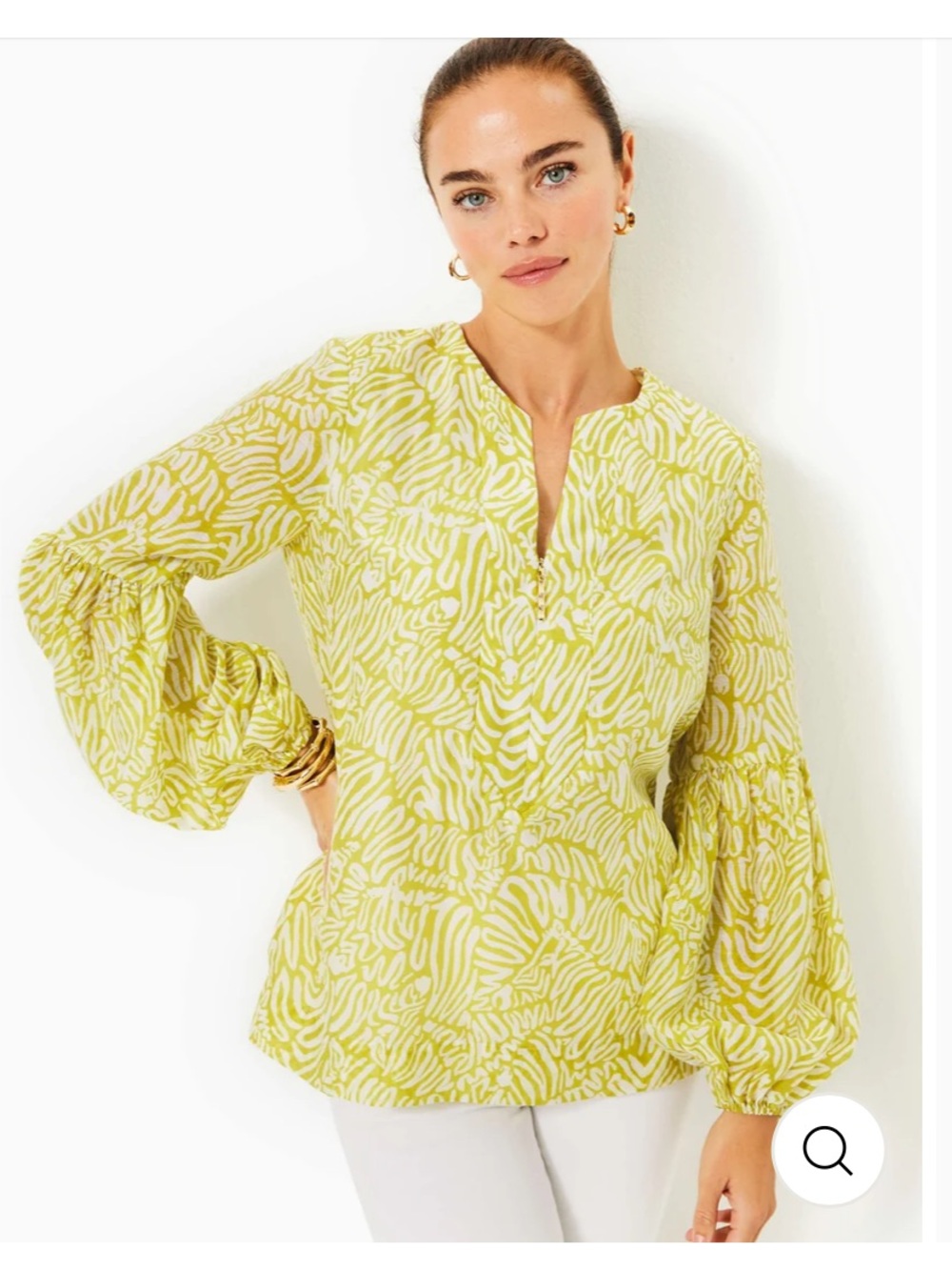 LILLY PULITZER Laurelie Top Jardin Green Zee Bebe. Size 6.